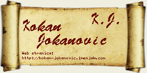 Kokan Jokanović vizit kartica